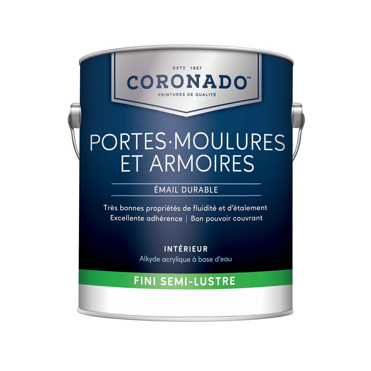 Peinture émail pour portes, moulures et armoires Coronado semi-lustre base pastel, 3,79 L