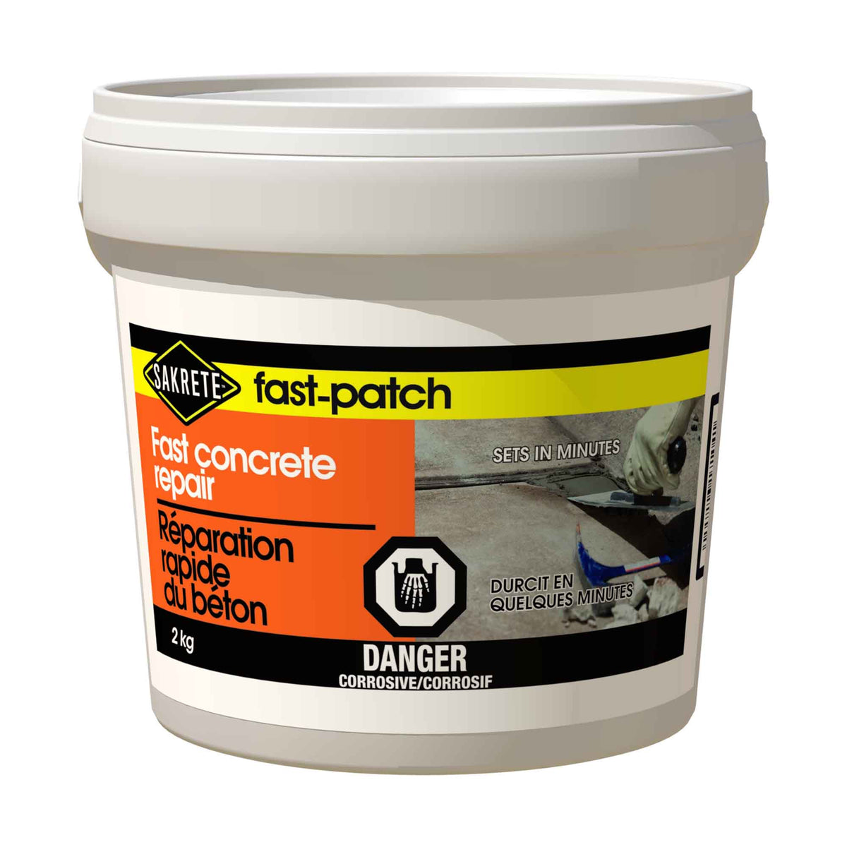 Ciment de réparation à prise rapide Fast-Patch, 2 kg