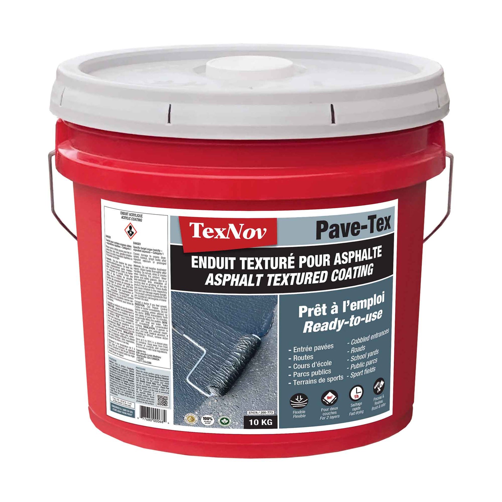 Enduit texturé pour asphalte Pave-Tex, 10 kg