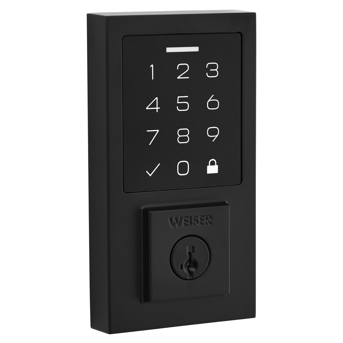 Pêne électronique contemporain avec Smartcode, noir mat