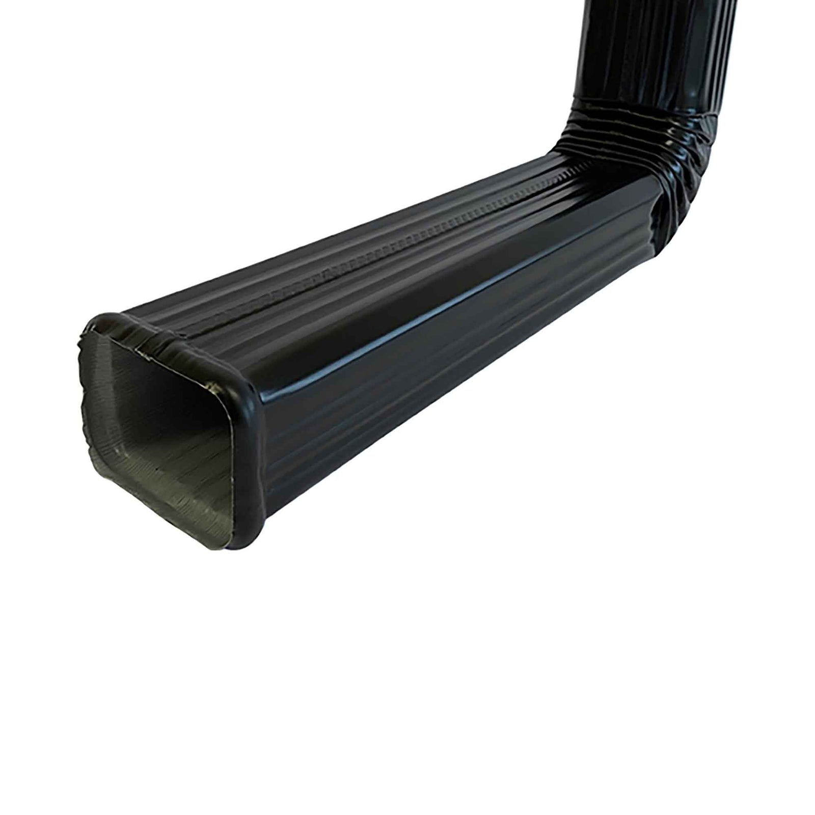 Sabot d'extension pour descente de gouttière en galvalume, noir (18" x 2" x 3")