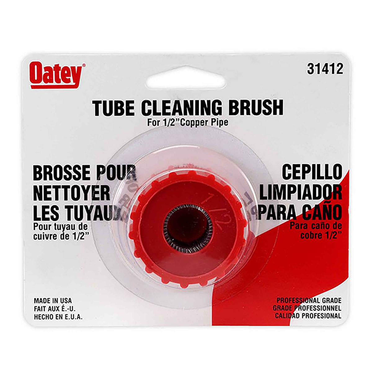 Brosse pour nettoyer les tuyaux de cuivre, 1/2&quot;