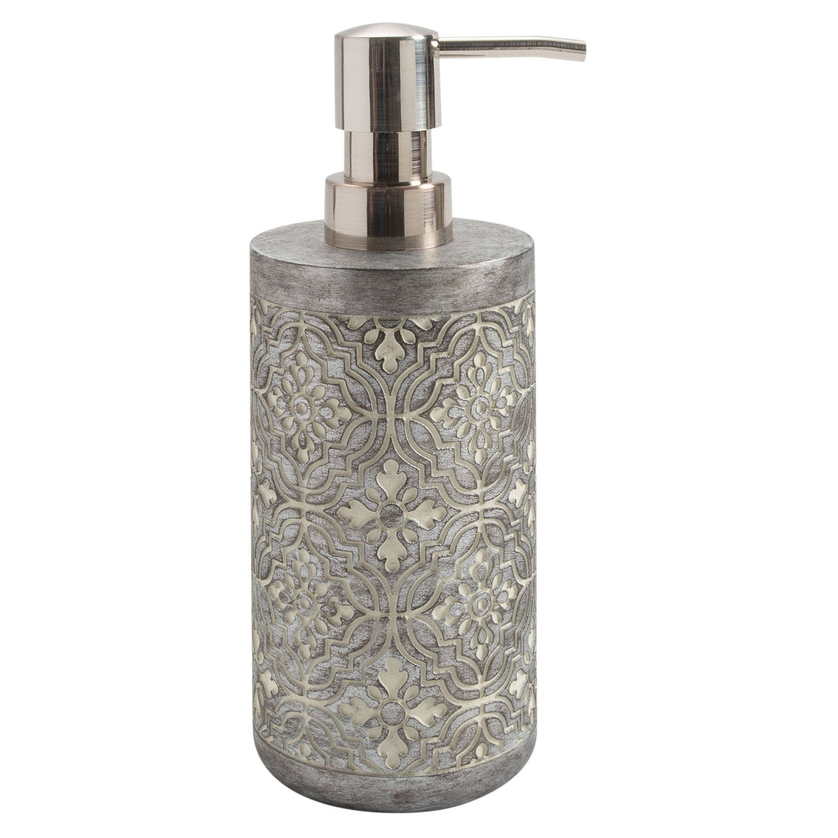 Pompe à savon Marrakesh en résine, gris foncé