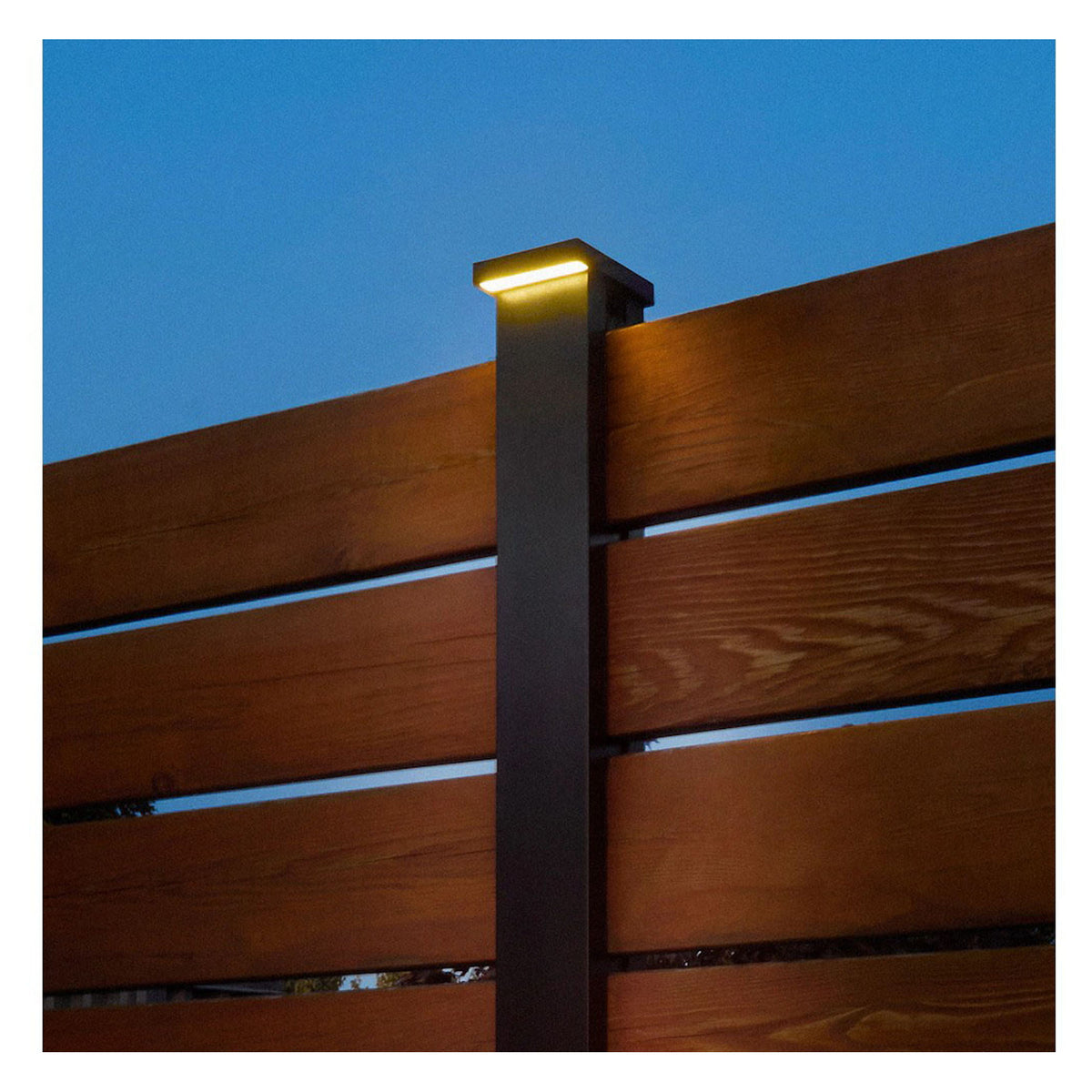 Capuchon solaire pour poteau HOFT, 3" x 3" (noir)