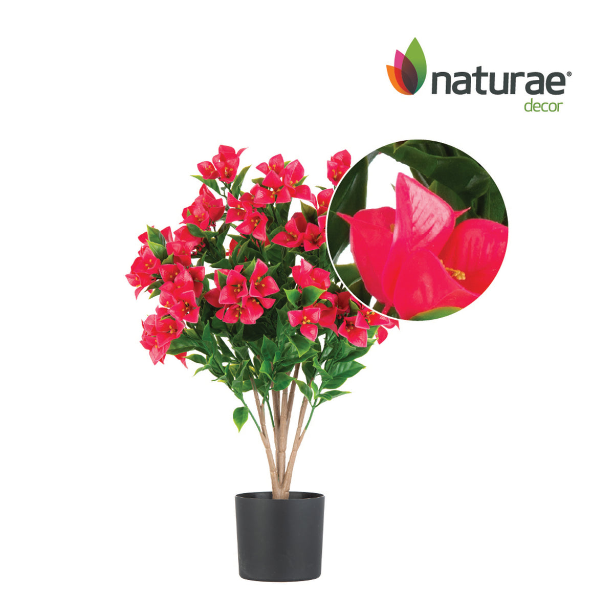 Arbre de bougainvillier fuchsia artificiel, 25,2"