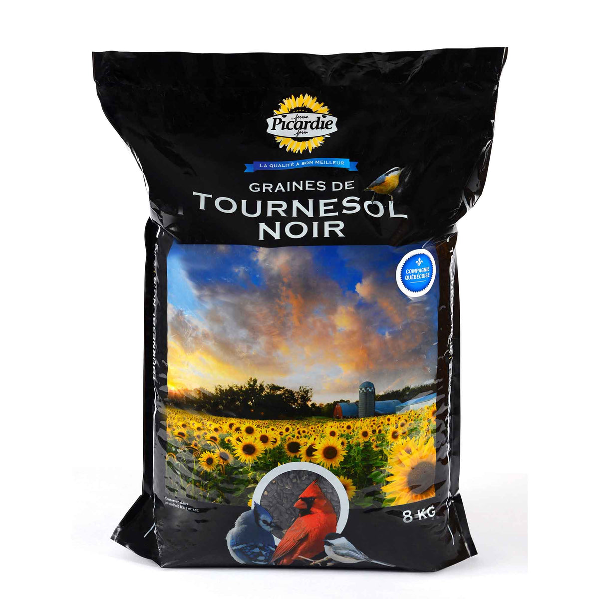 Graines de tournesol noir, 8 kg