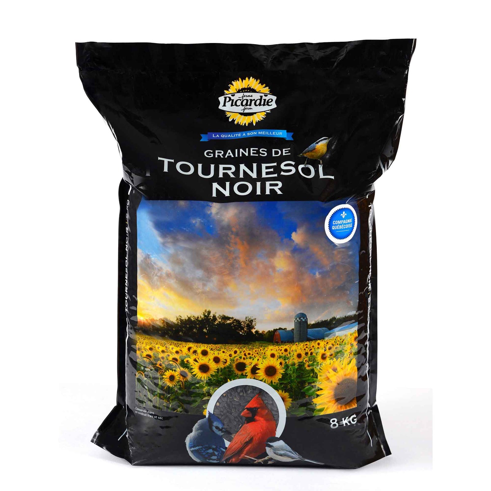 Graines de tournesol noir, 8 kg