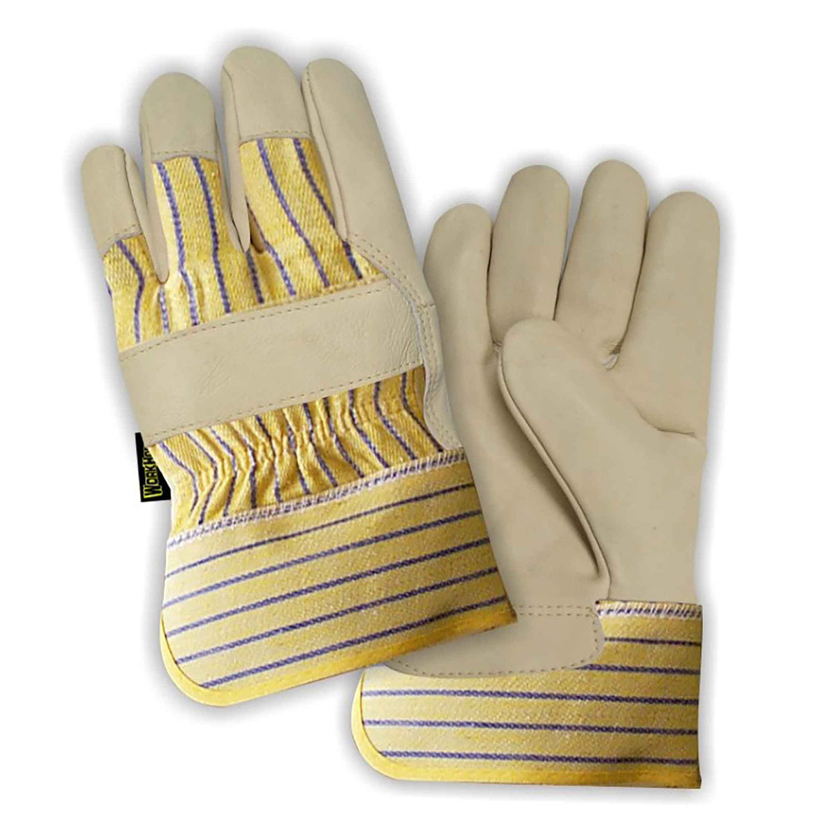 Gants en cuir de vache pleine fleur avec paumes d'une pièce, taille unique