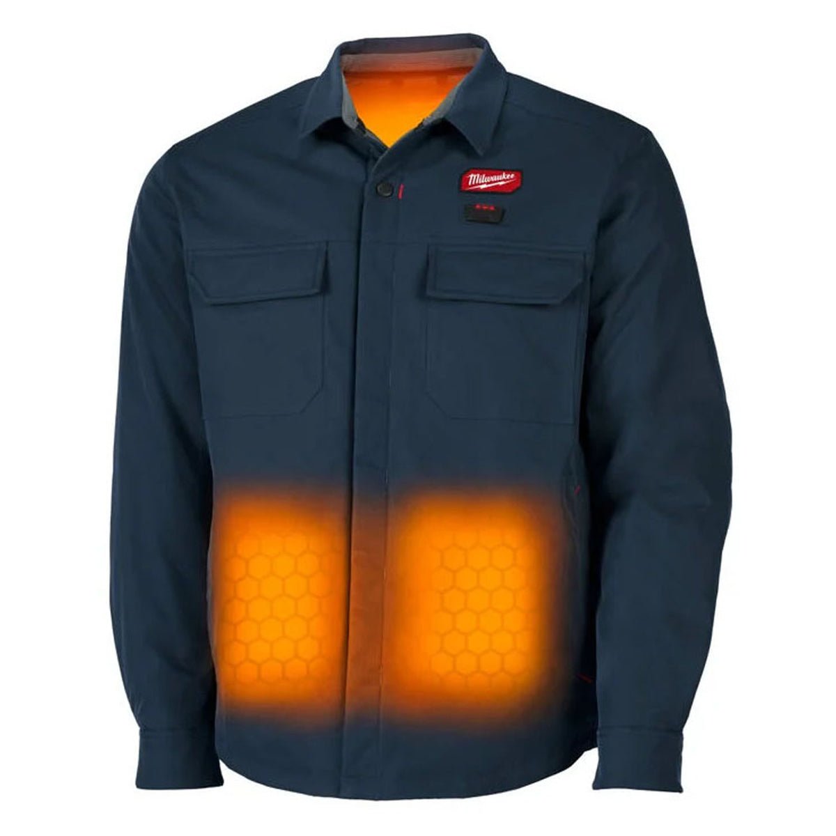 Veste-chemise chauffante M12, moyen (Bleu marine)