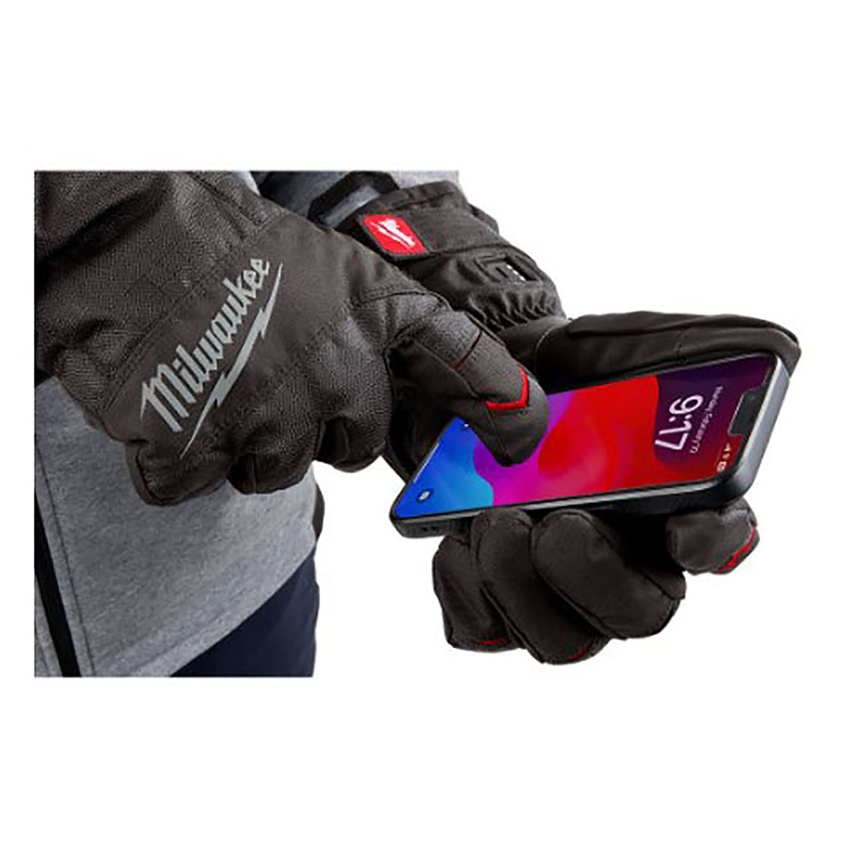 Gants d'hiver chauffants rechargeables par USB, grand (noir)