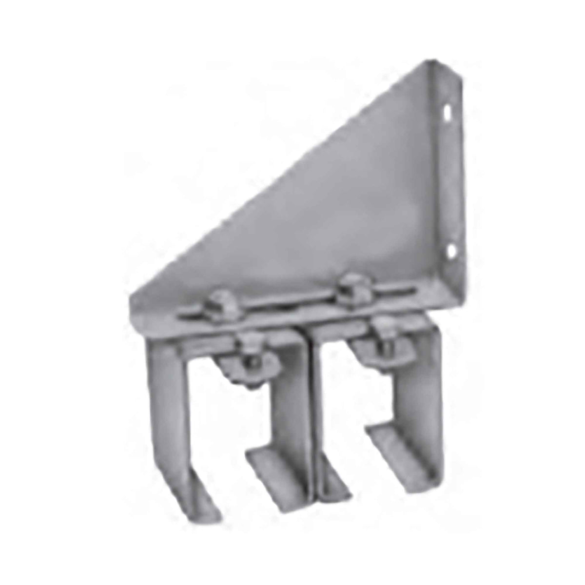 Support de rail de porte carré double ajustable avec serre-joint