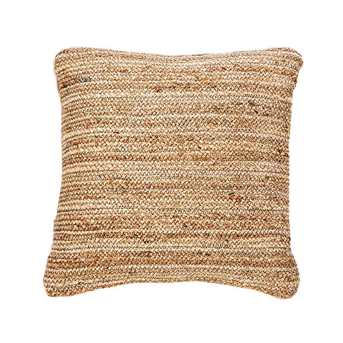 Coussin en jute naturelle, 18" x 18"