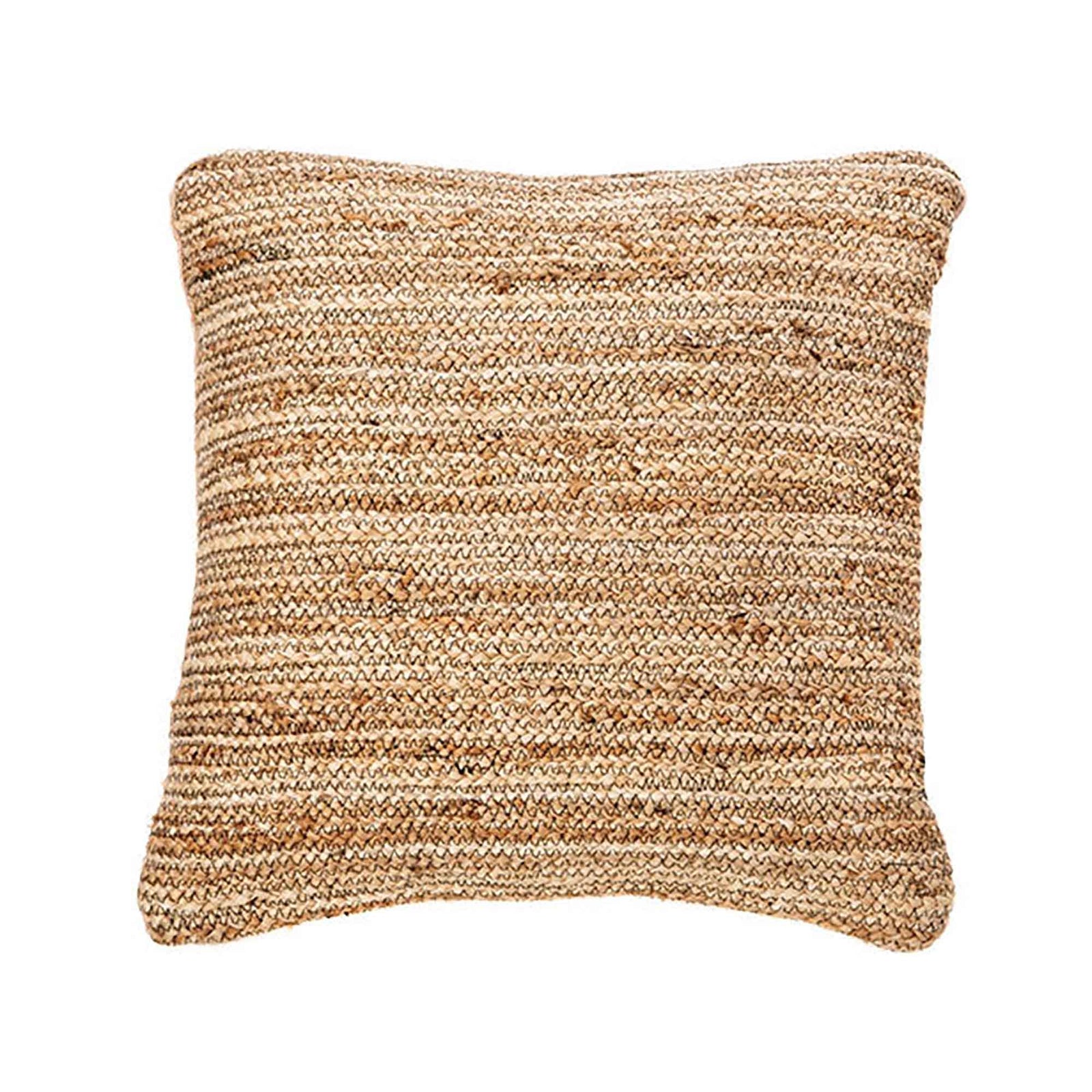 Coussin en jute naturelle, 18" x 18"