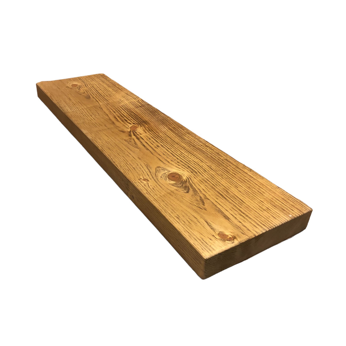 Tablette rustique en bois massif de couleur miel, 36" x 8" x 2"