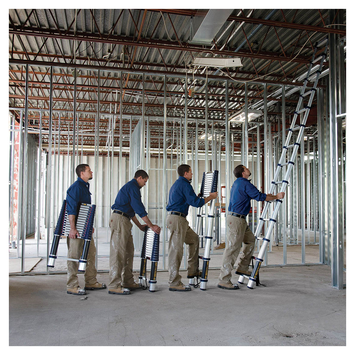 Échelle télescopique en aluminium, 15,5'