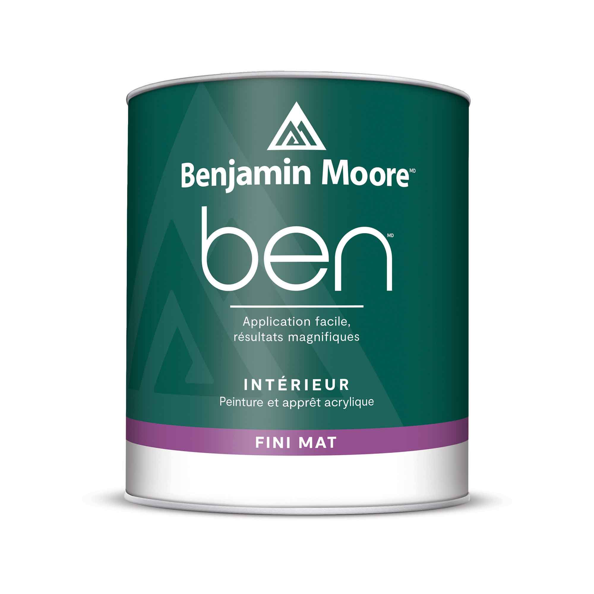 Peinture et apprêt d’intérieur Ben mat blanc, 946 ml