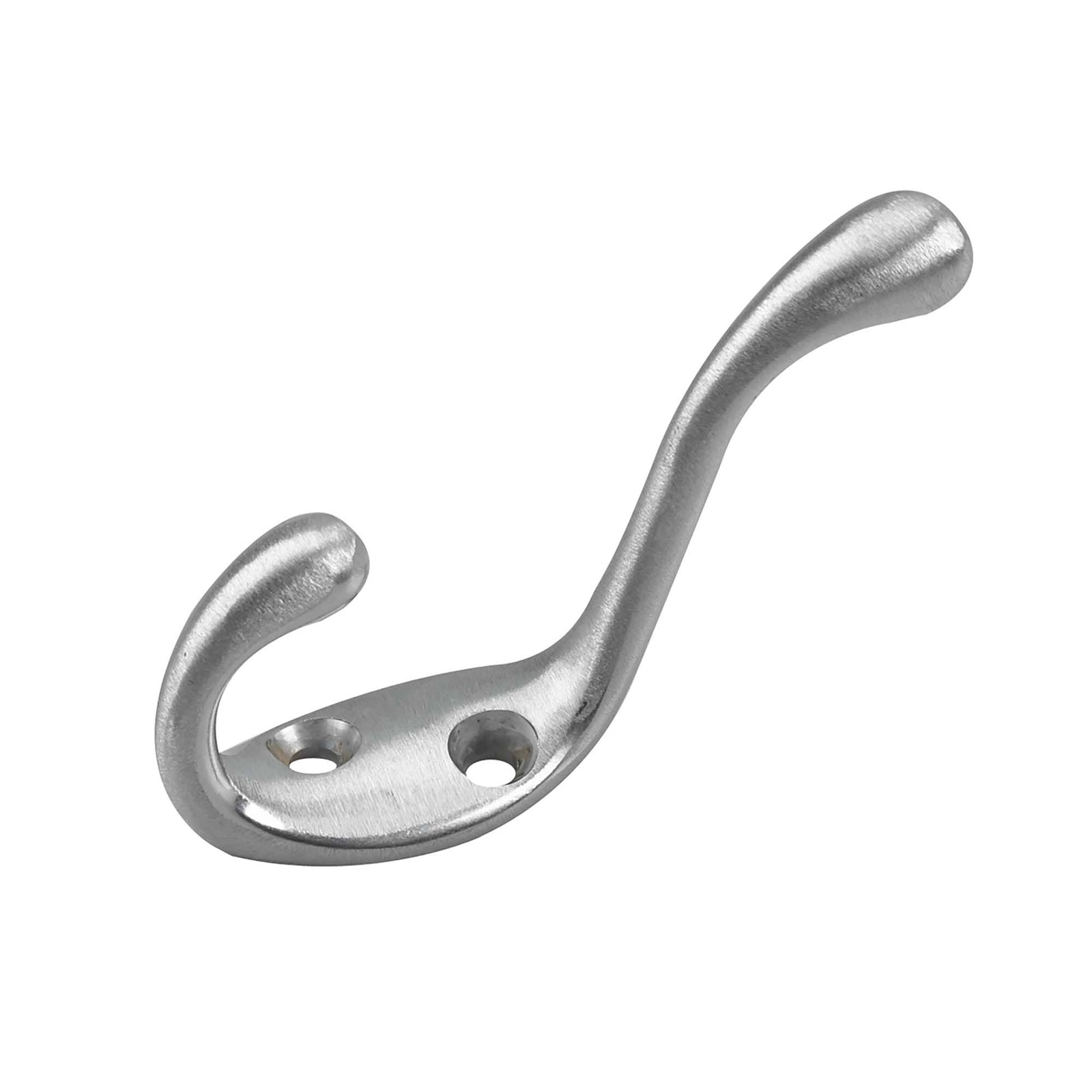 Crochet à vêtements robuste chrome brossé # 235, 3-1/2''