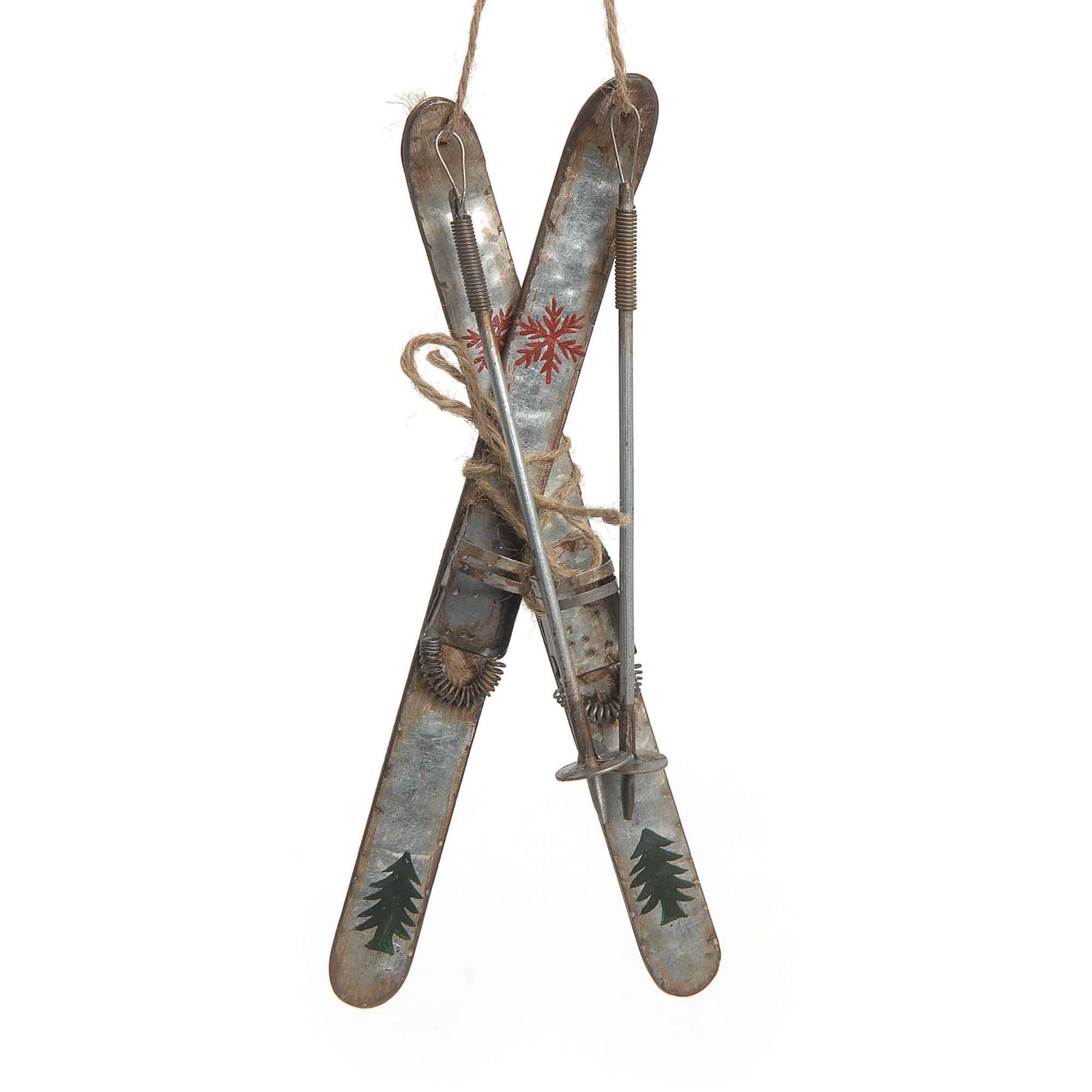 Ornement de skis, 9''