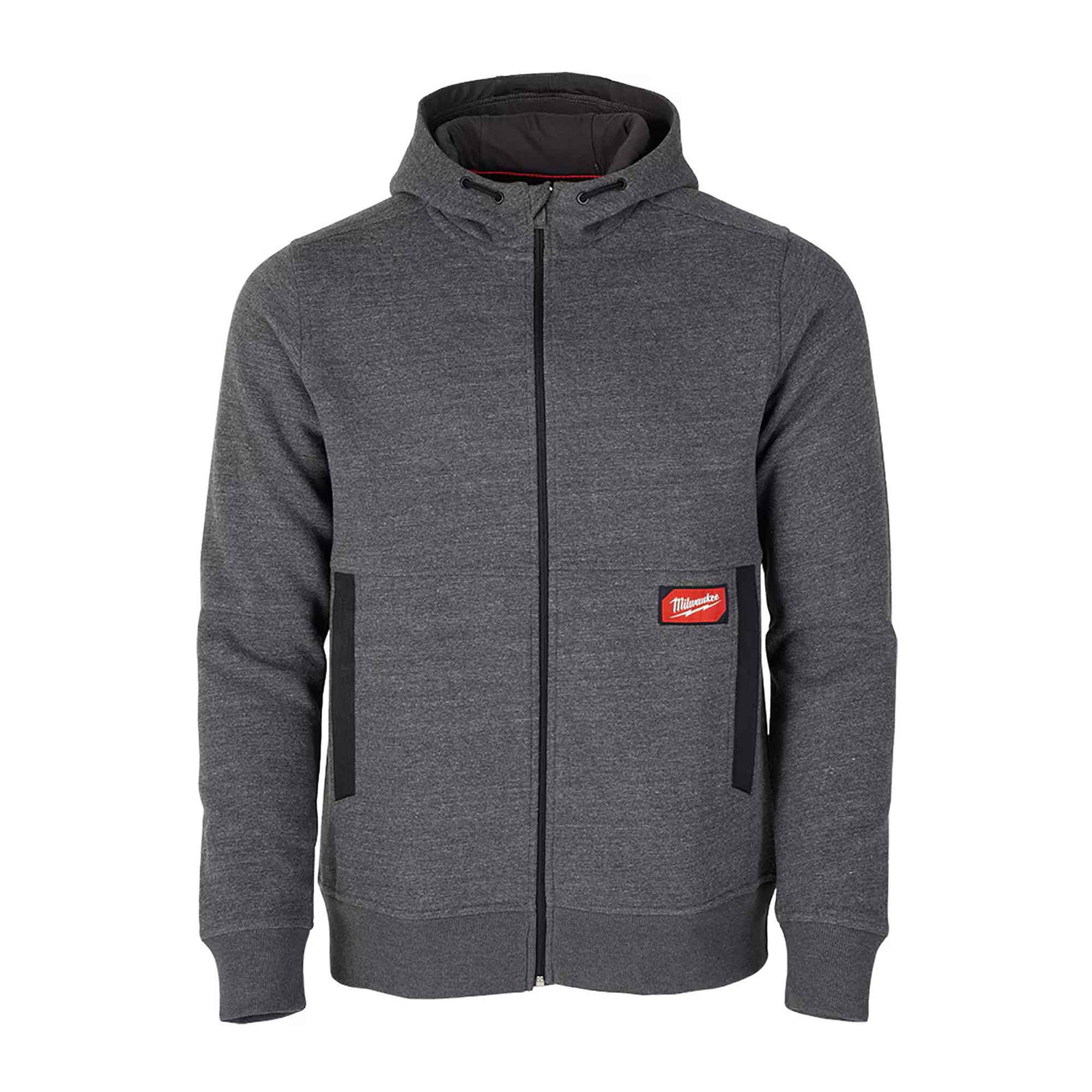 Chandail de travail Gridiron pour homme avec fermeture éclair et capuchon, gris (2T-grand) 