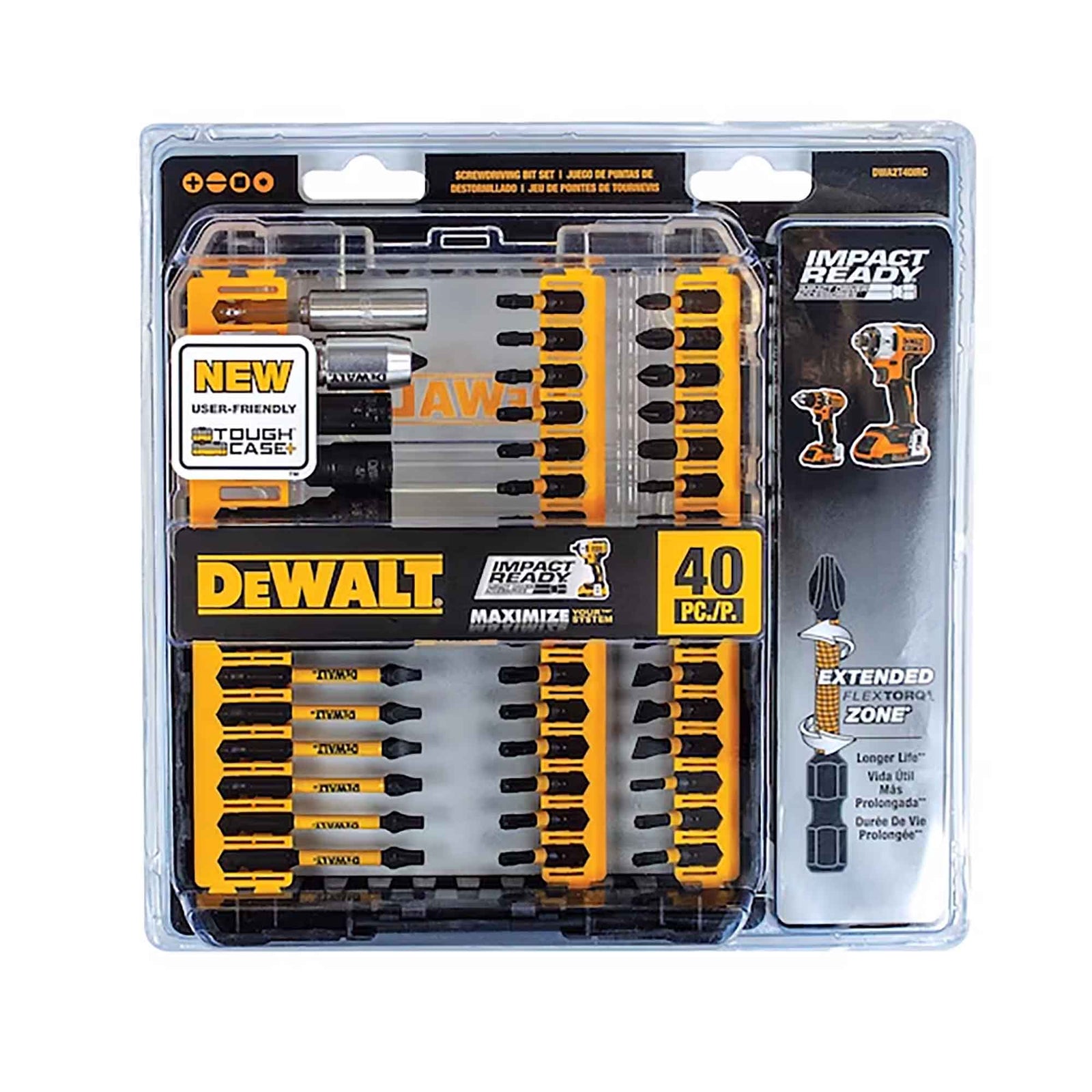 Ensemble d'embouts de tournevis Impact Ready, 40 pièces