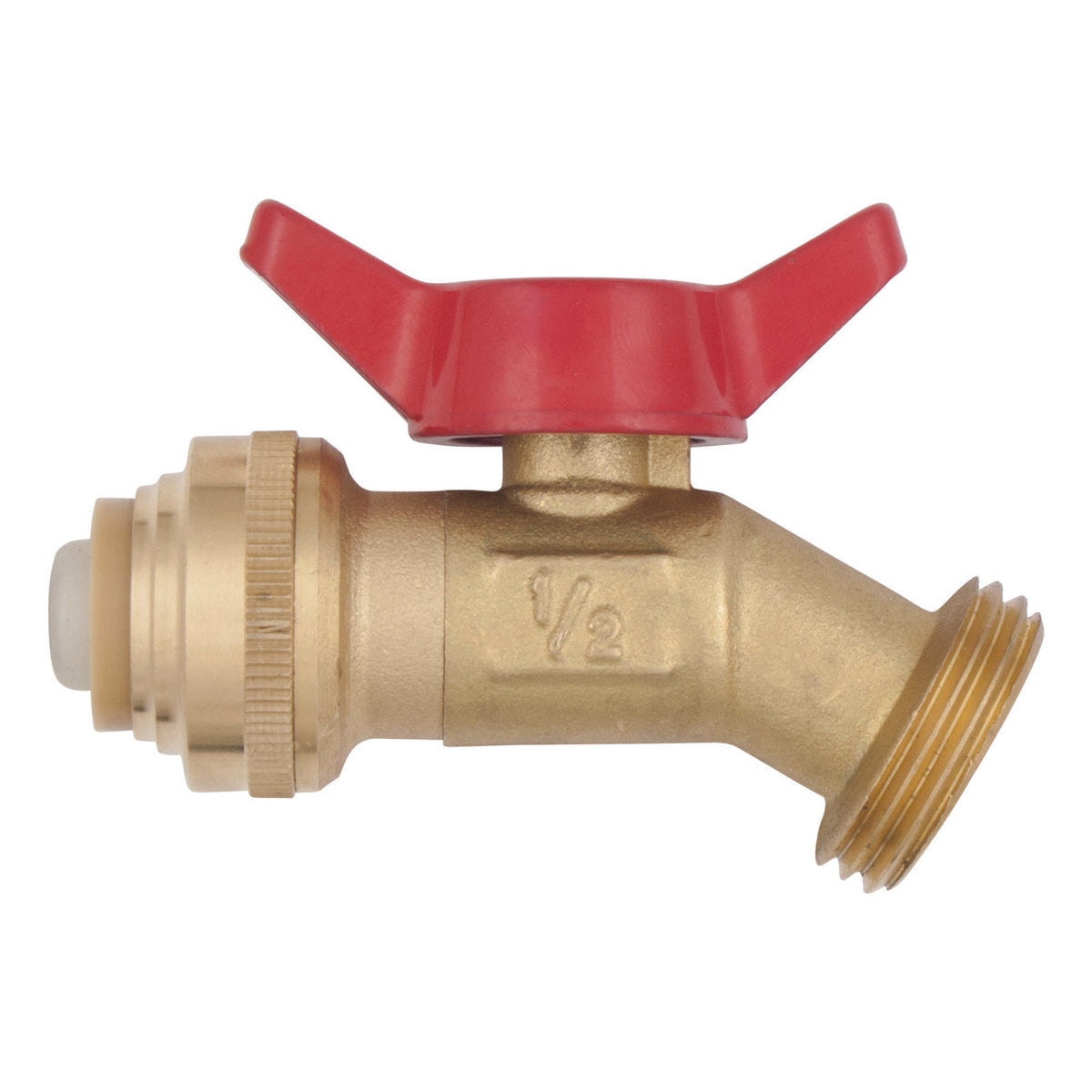 Valve à sédiment à 1/4 de tour et à connexion rapide, 1/2" x 3/4"