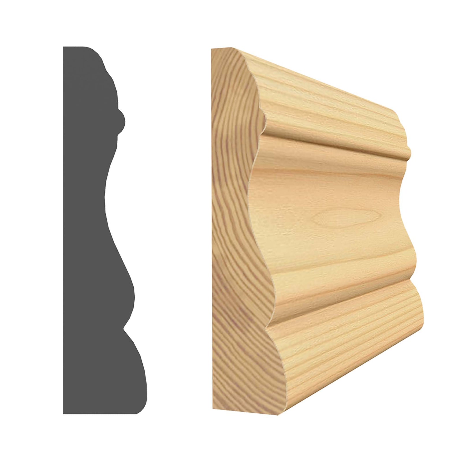 Cadrage  en pin jointé 5/8'' x 2-3/4''x 7'