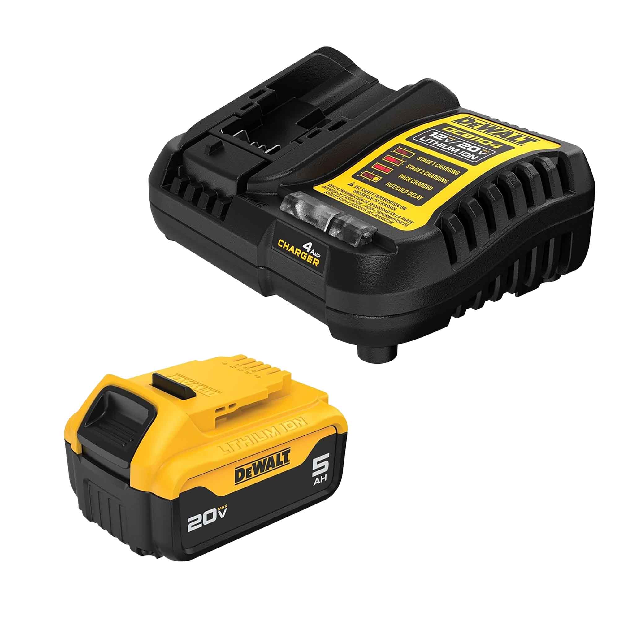 Batterie 20 V MAX 5.0 Ah avec chargeur et sac de rangement