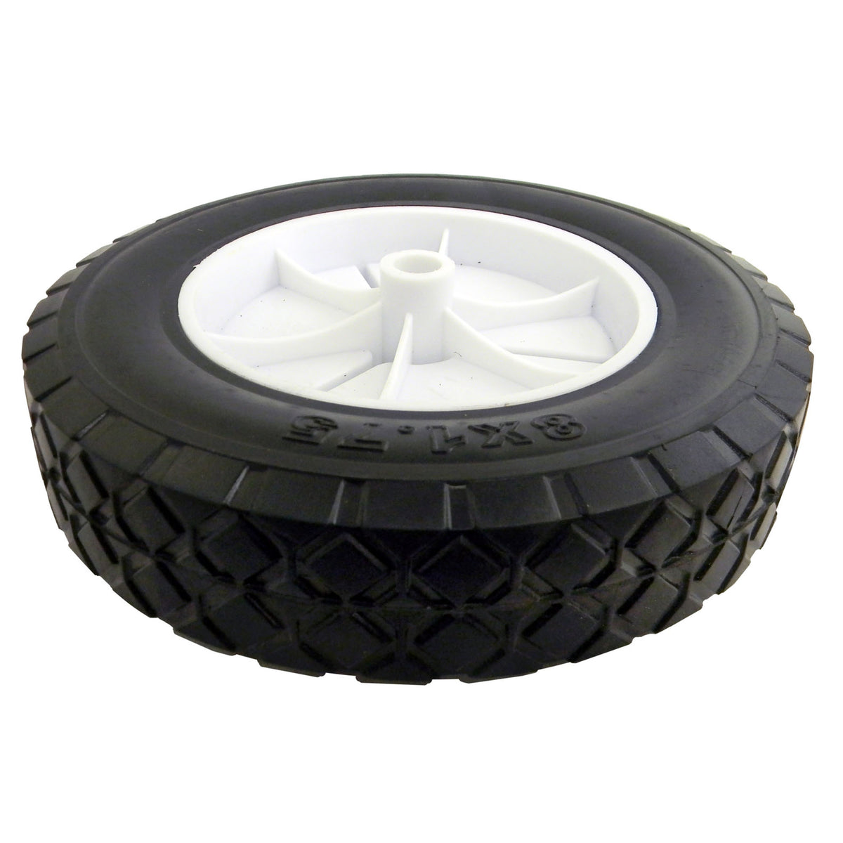 Roue en plastique décalée, 8" x 1,75"