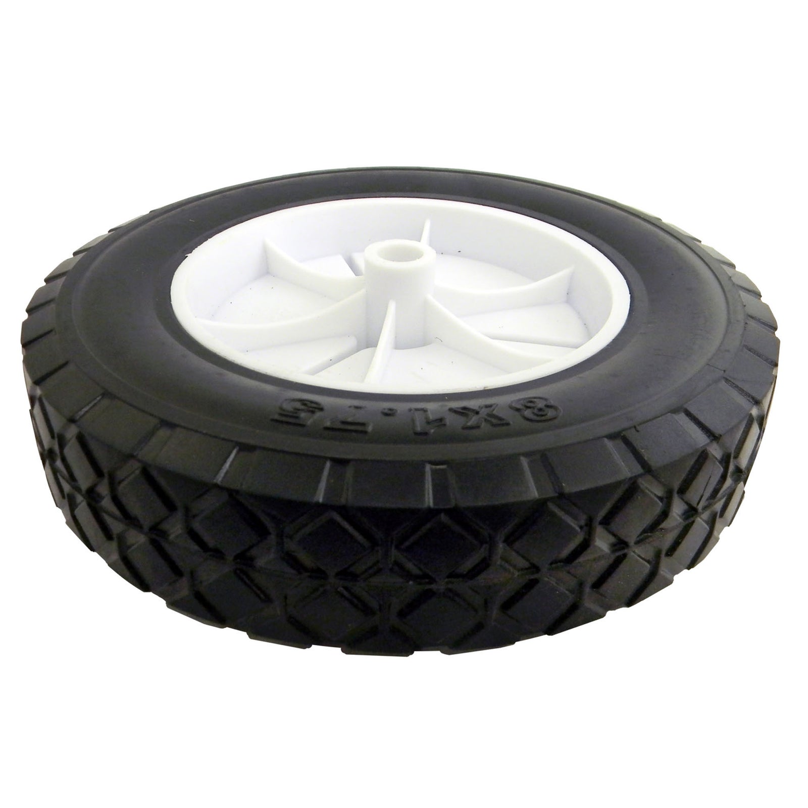 Roue en plastique décalée, 8" x 1,75"