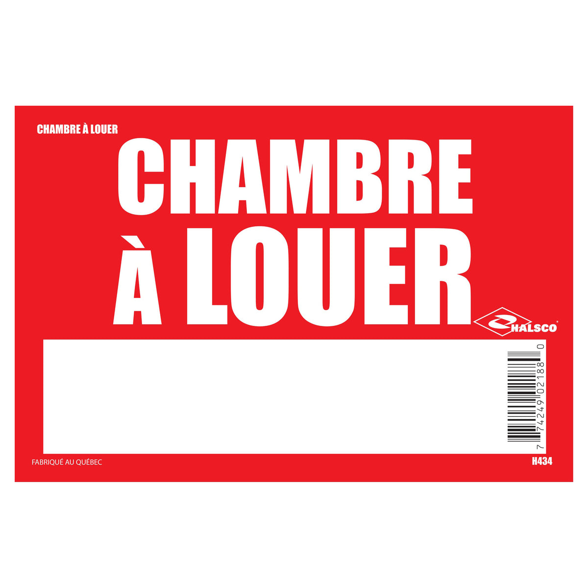 Affiche "Chambre à louer", 8" x 12"