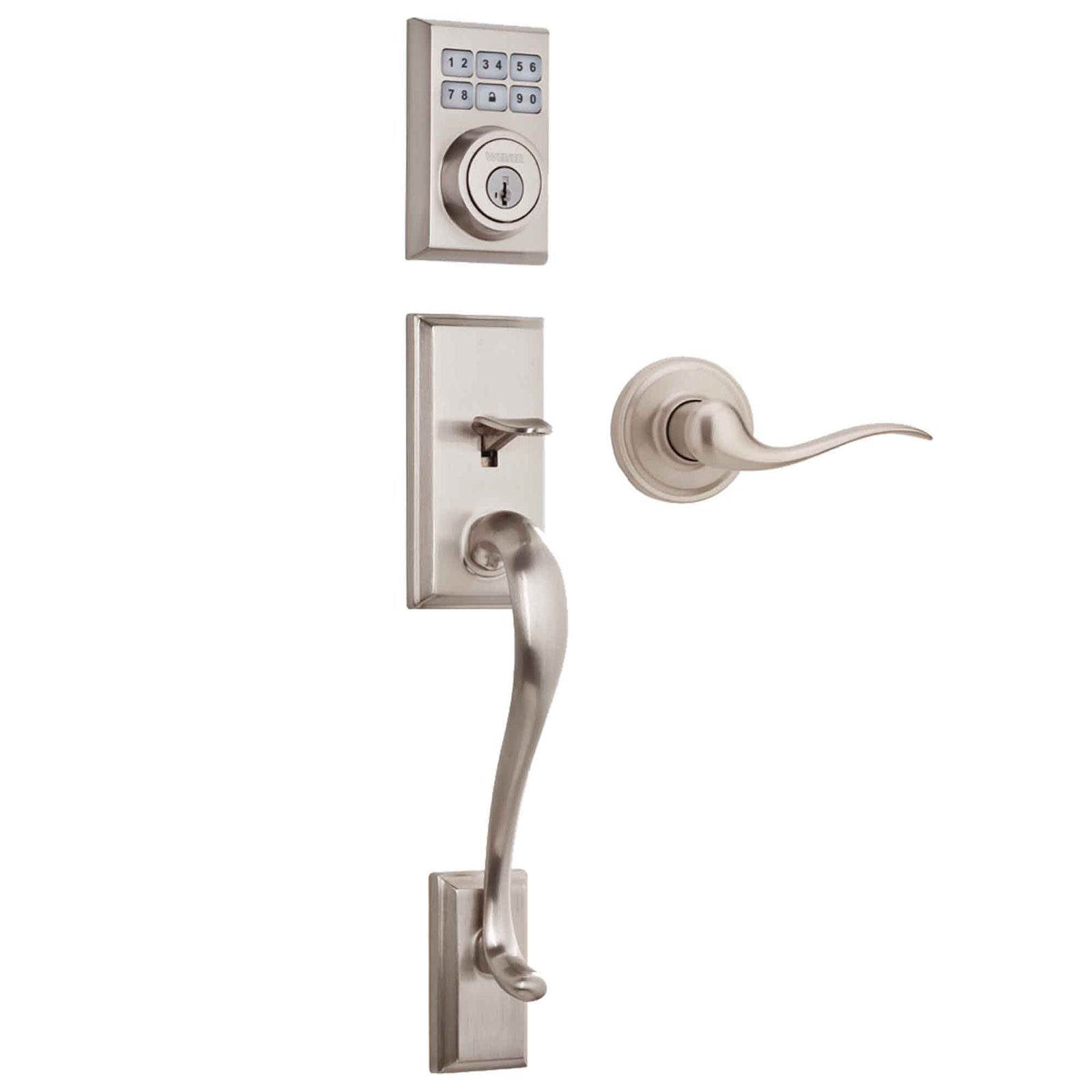 Poignée électronique Hawthorne Toluca Smart Code 5, nickel satiné 