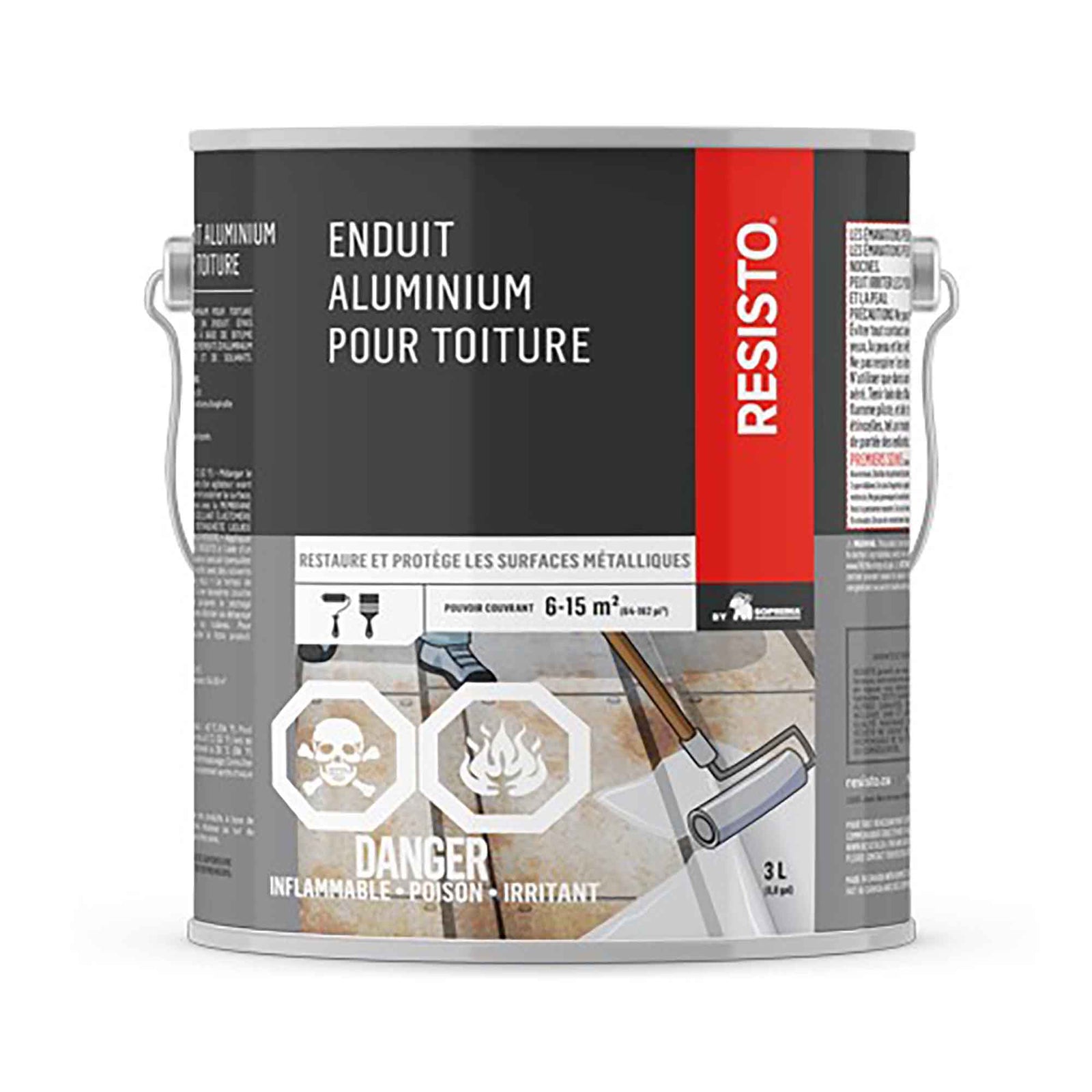 Enduit aluminium pour toiture, 3 L