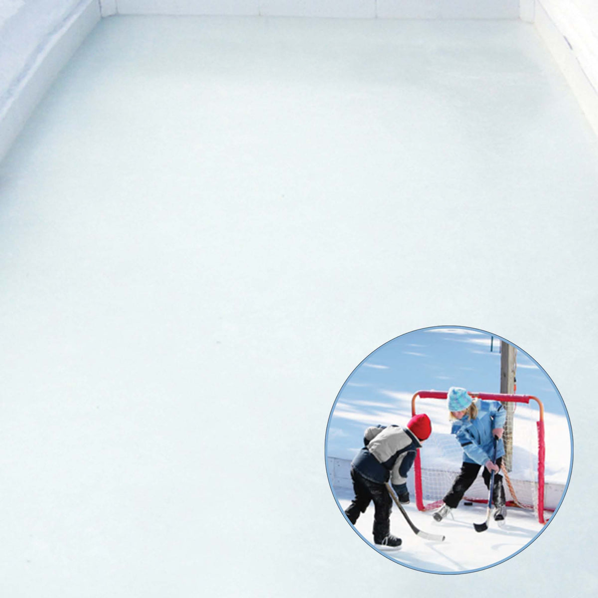 Polyéthylène blanc pour patinoire, 40&#39; x 100&#39;