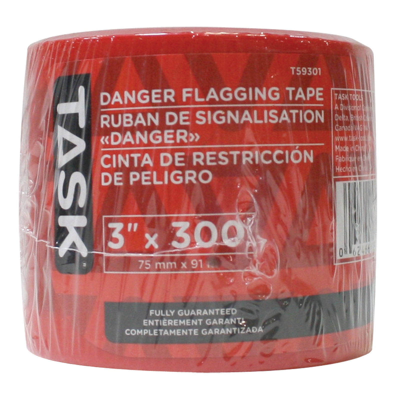 Ruban de signalisation, danger, Caution, Attention, 3'' x 300'