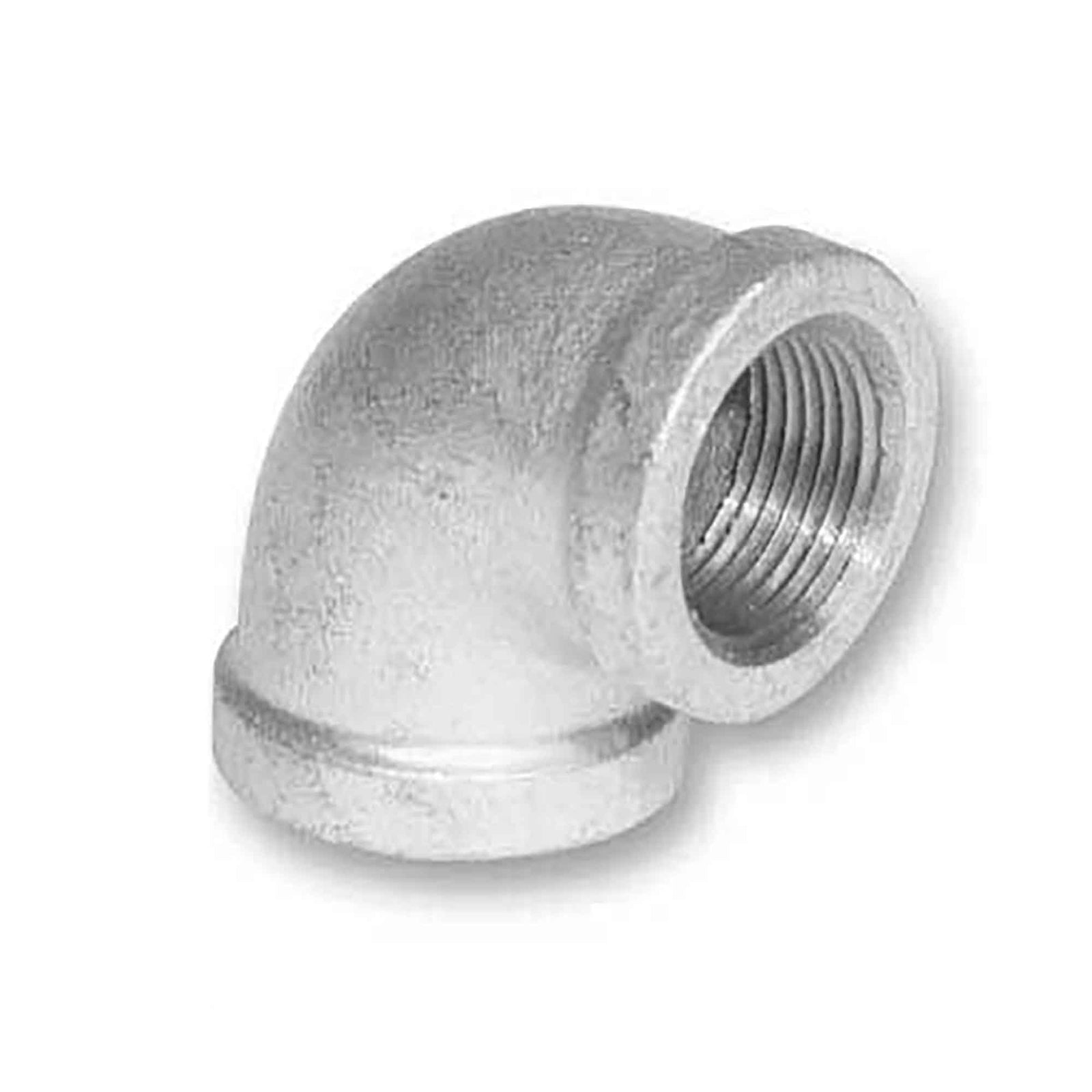 Raccord en coude de 90° en fonte galvanisée, 1-1/2" x 1-1/2"