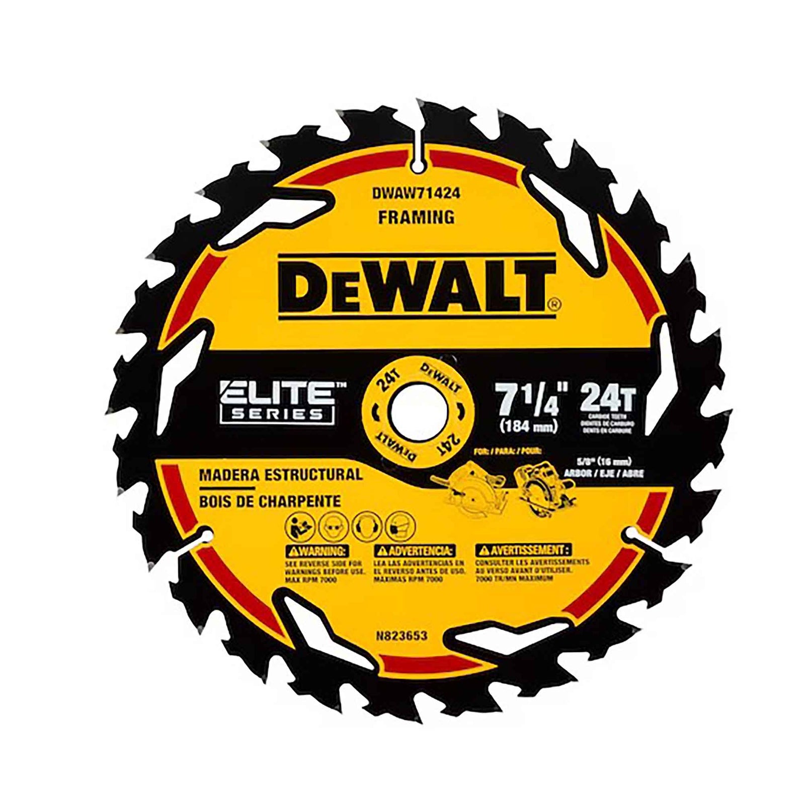 Lame de scie circulaire SERIE ELITE, 7-1/4'' x 24 dents