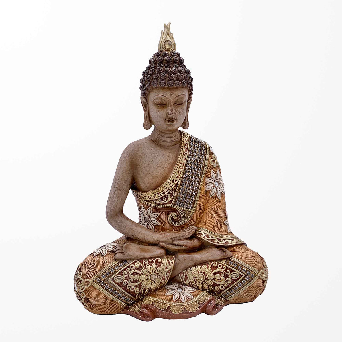 Statuette de bouddha en pose de Dhyanna, 8&#39;&#39; x 4-1/2&#39;&#39; x 11-1/2&#39;&#39;