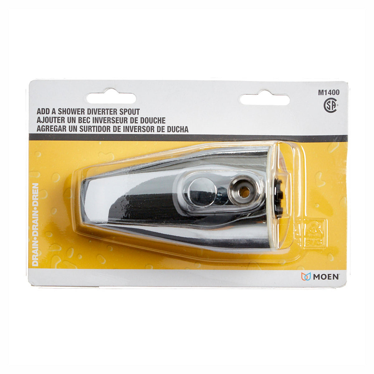 Bec inverseur de douche, chrome