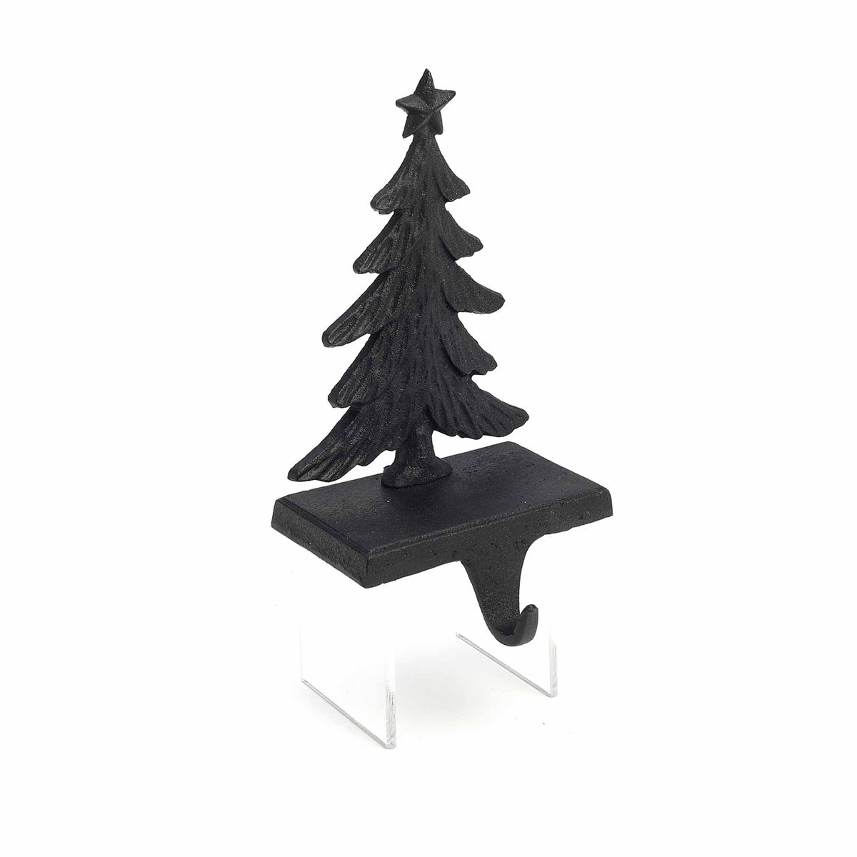 Support de bas de Noël en fonte et en forme de sapin, 9''