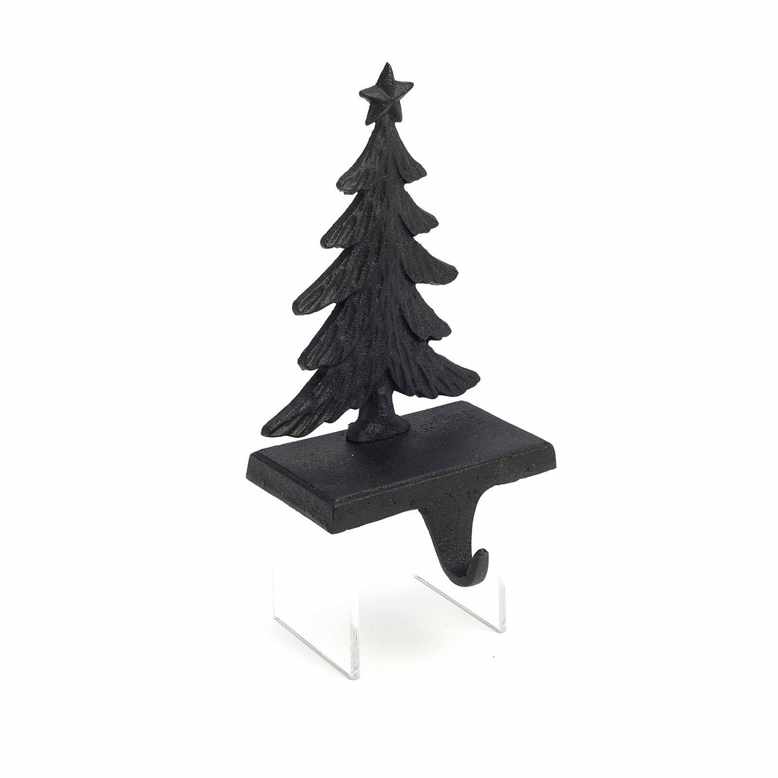 Support de bas de Noël en fonte et en forme de sapin, 9''