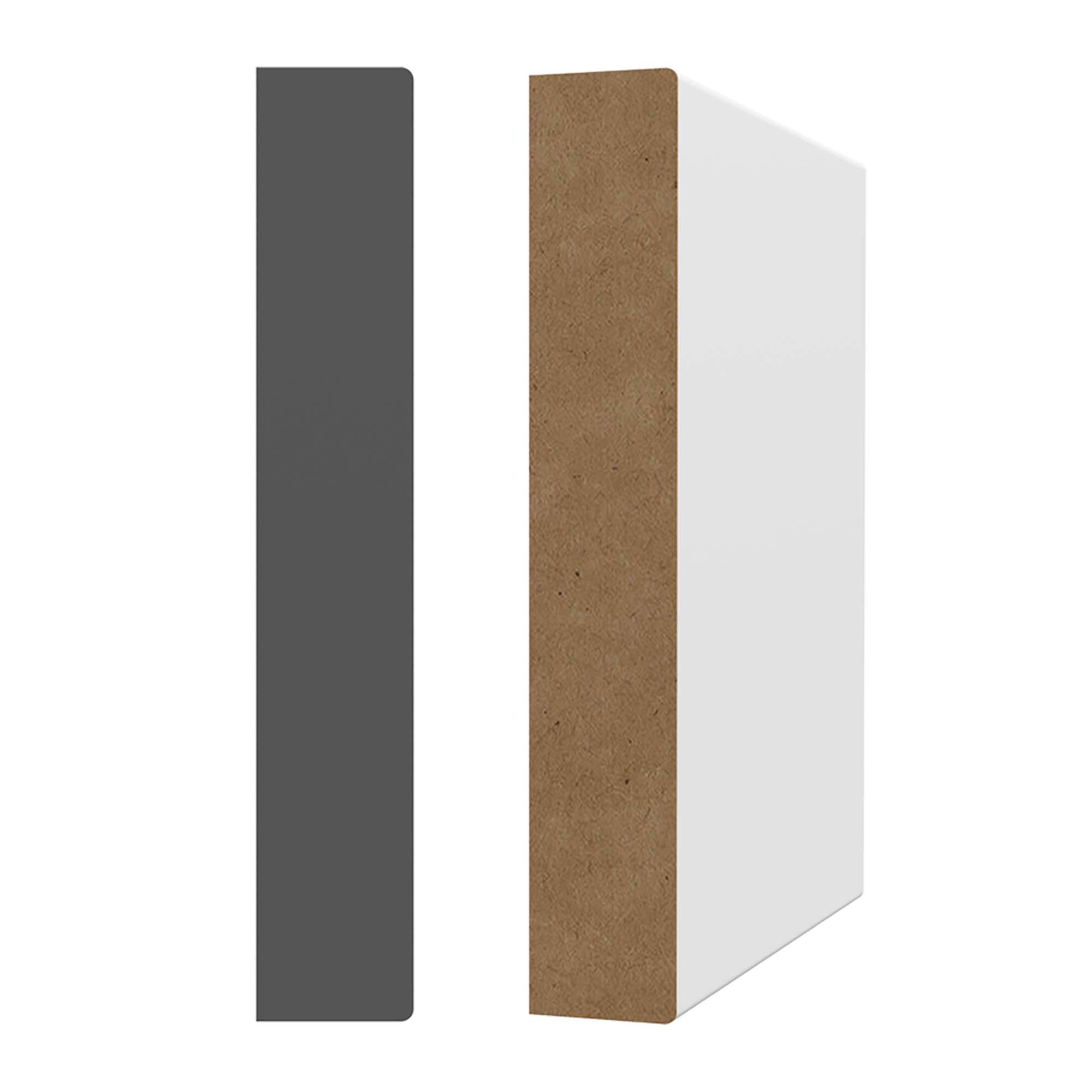 White Primed MDF Rectangular Molding, 3/4