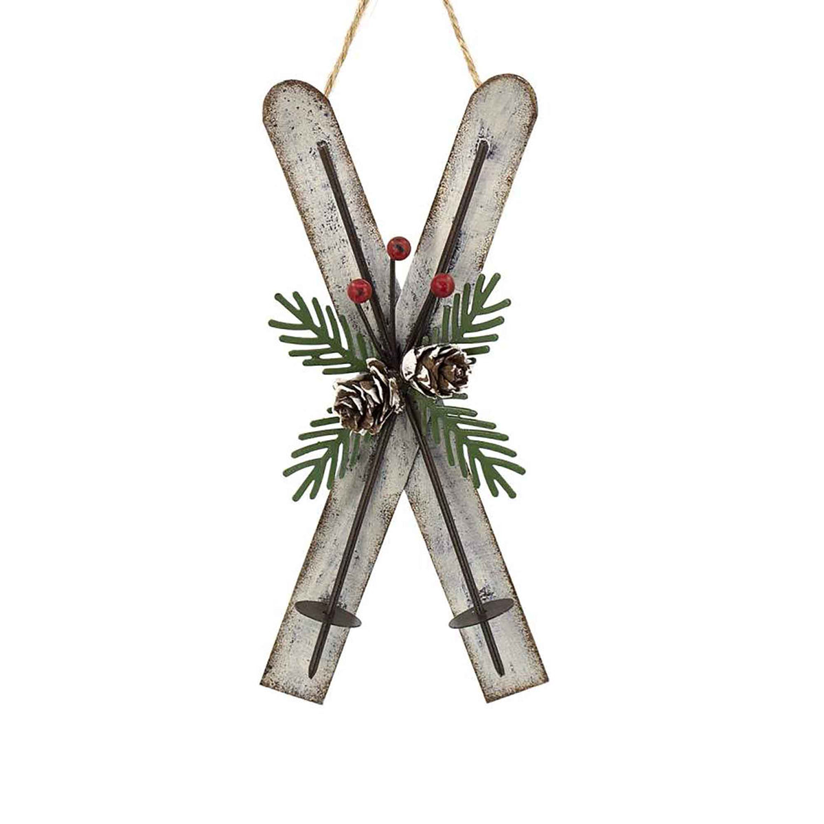 Ski en métal argent, 7''