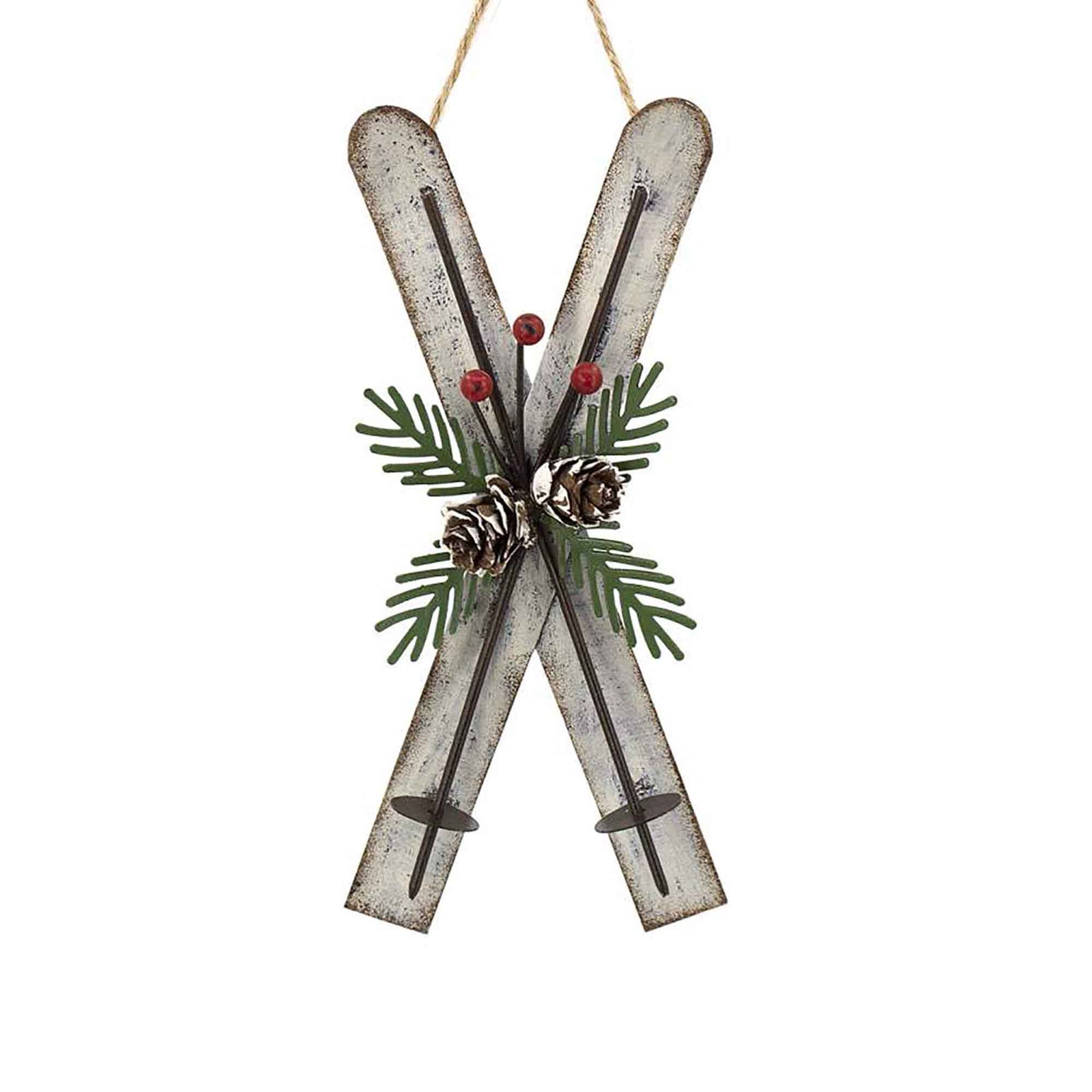 Ski en métal argent, 7''