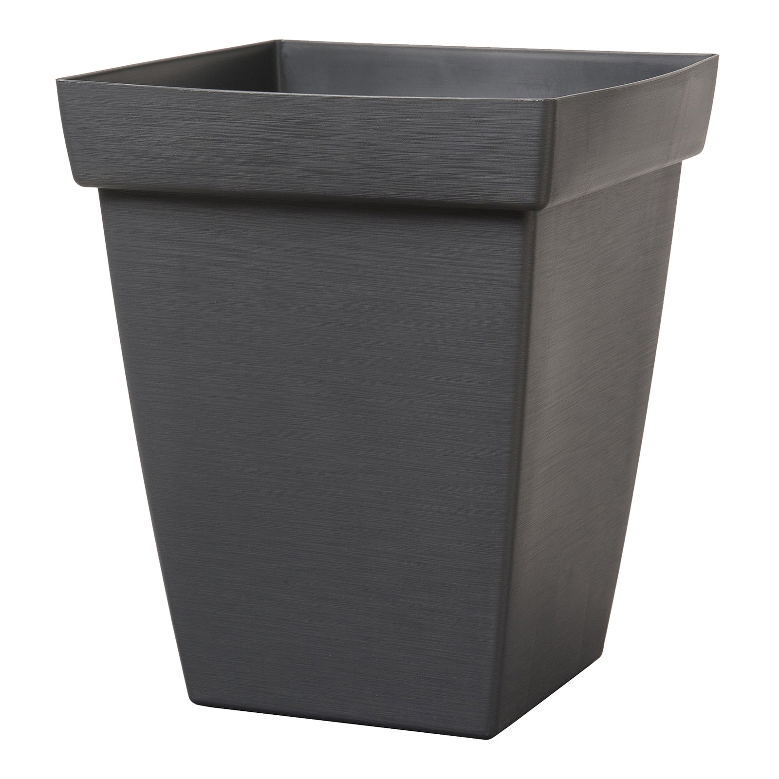 Jardinière Bamboo carrée et de couleur ardoise, 13'' x 13'' x 16,31'' 