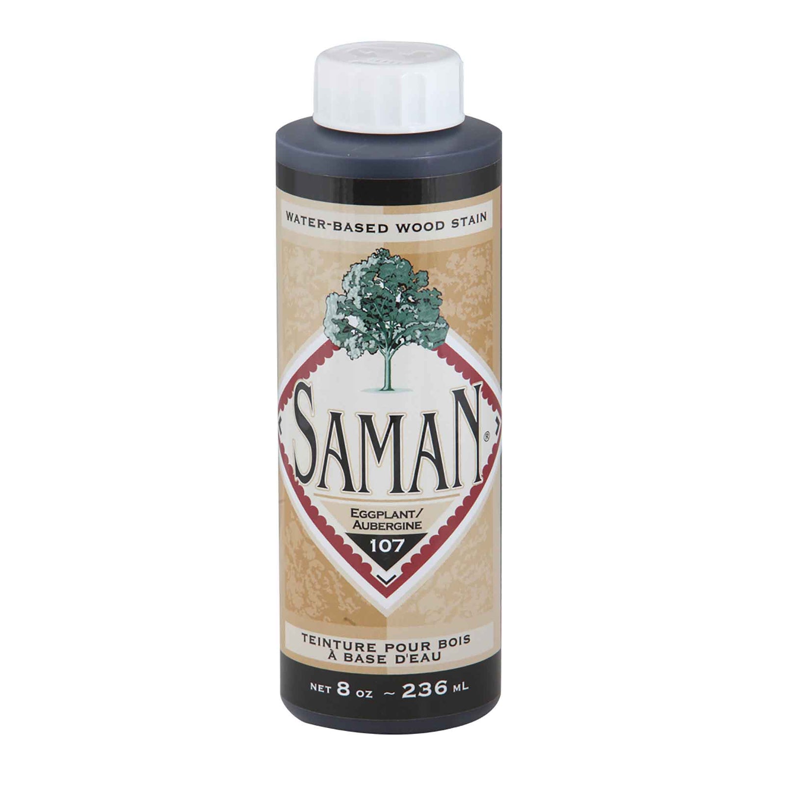 Teinture pour bois à base d'eau Aubergine, 236 ml                