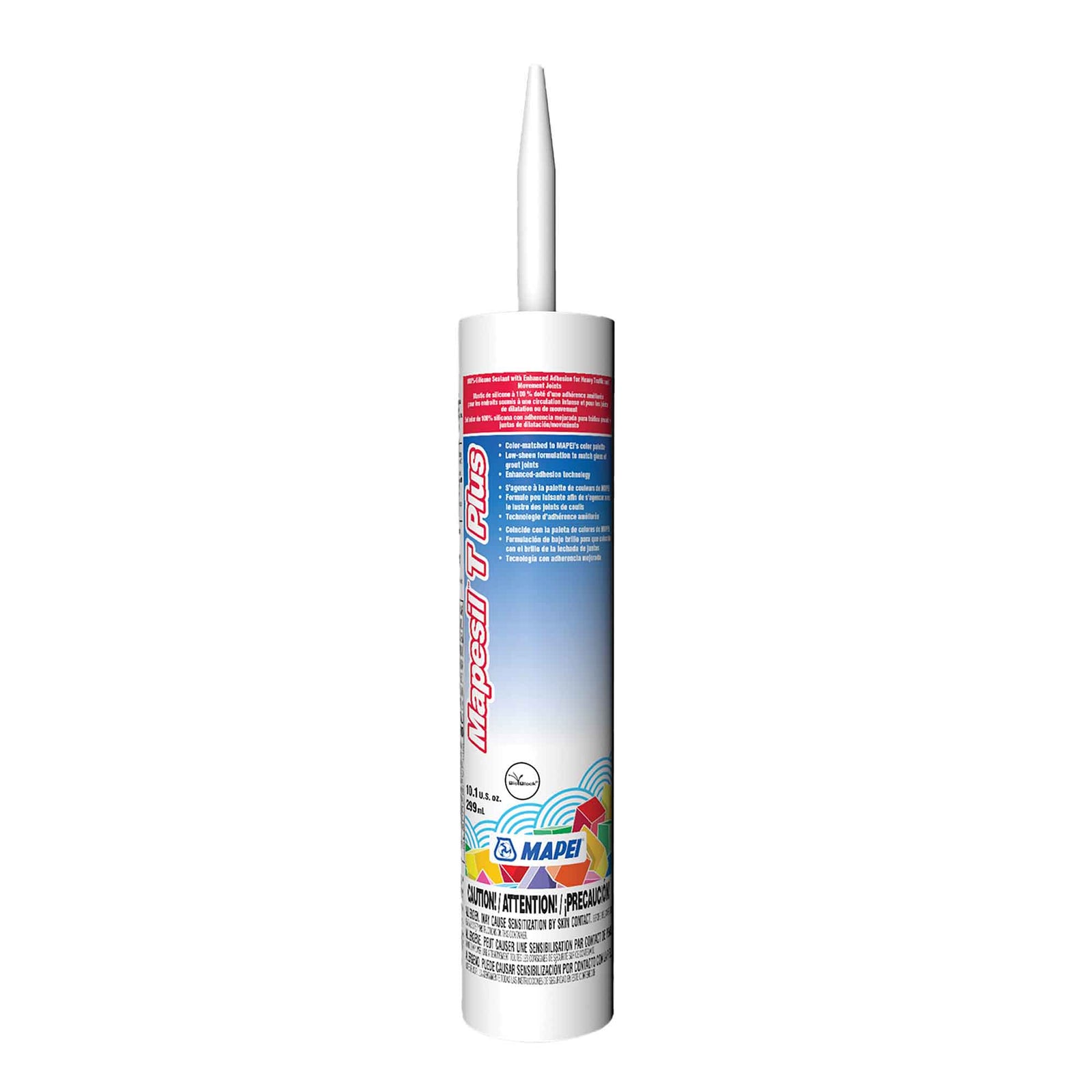 Mastic de silicone Mapesil T Plus de 299 ml, argent #5027