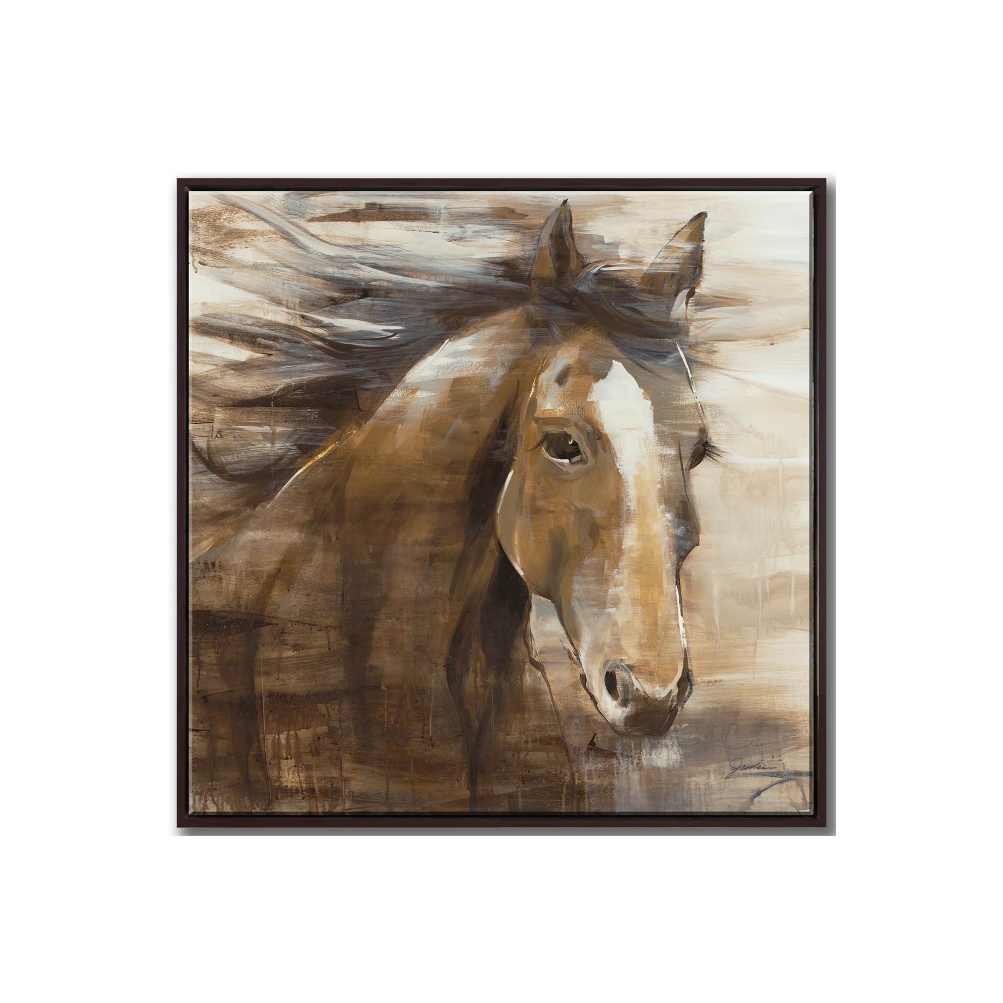 Canevas cheval au galop 40'' x 40''