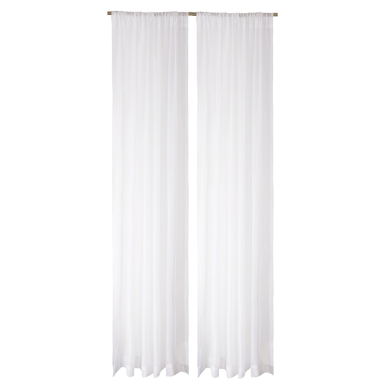 Ensemble de 2 rideaux en voilage tissé, blanc (54" x 96")