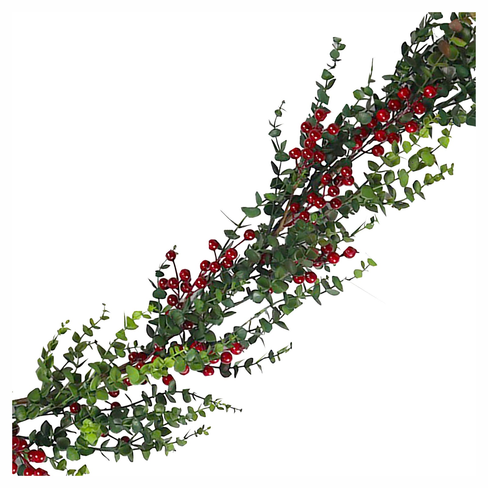 Guirlande d'eucalyptus avec baies rouges, 5'