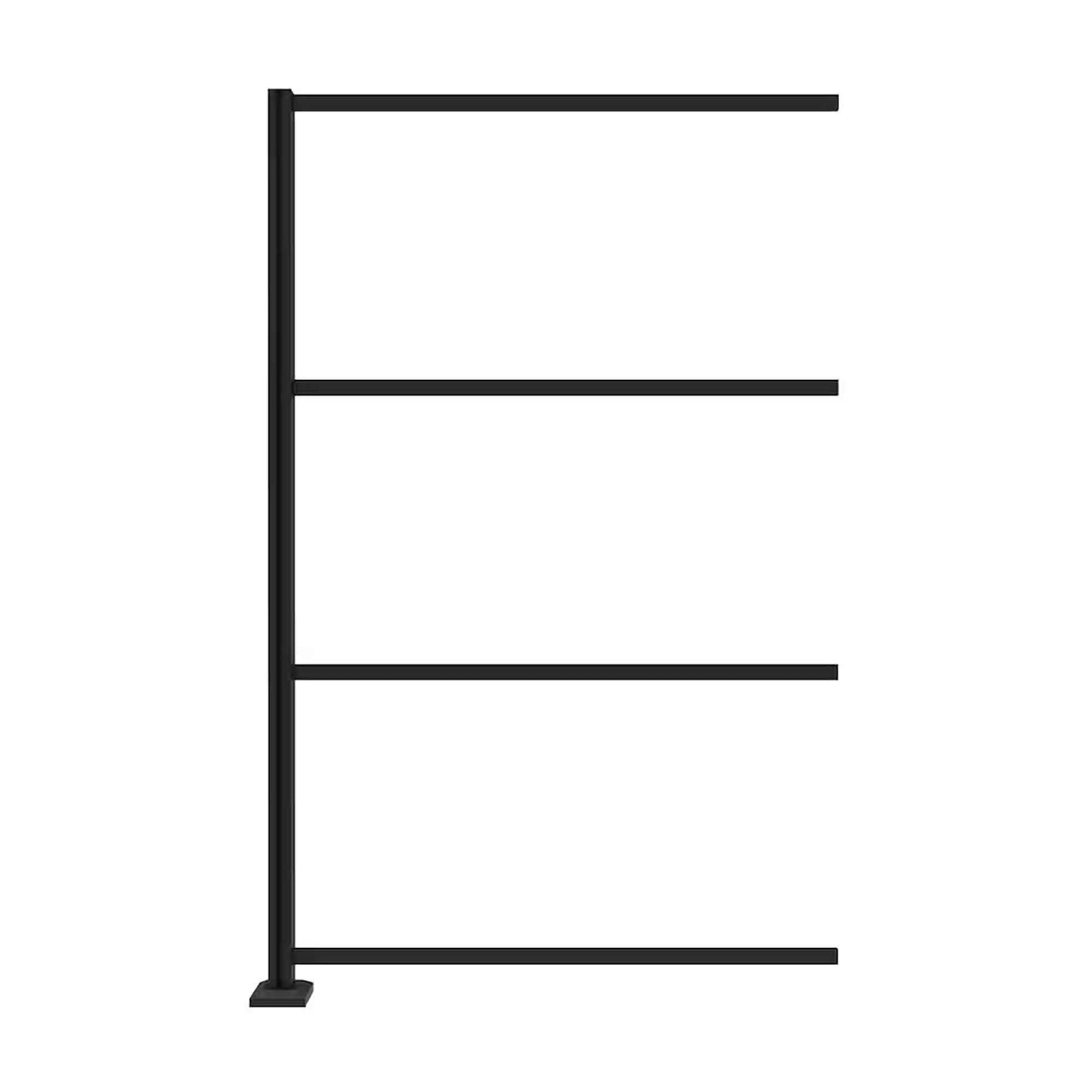 Extension de coin pour structure en aluminium noir de 50'' x 78'' pour panneaux décoratifs,, 24'' x 48''